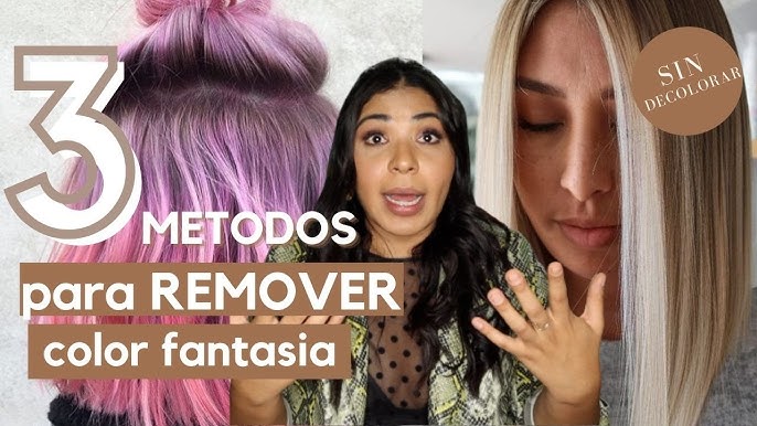 como quitar color azul del cabello