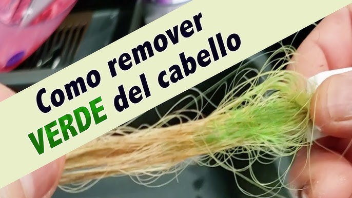 como quitar color verde del cabello