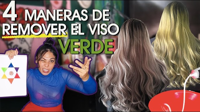como quitar color verde del cabello