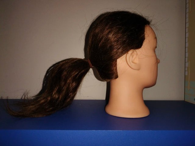 cabeza peluquería pelo natural