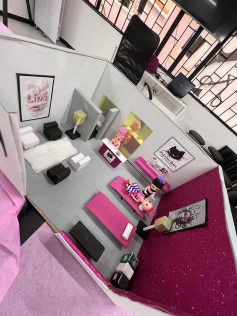 croquis de un salon de belleza
